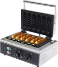 Profi Waffelautomat 1500W, Edelstahl Waffeleisen für Stielwaffeln, Ideal für Bäckereien und Gastronomie