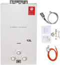 Tragbarer 12L Gas-Durchlauferhitzer 24KW für Campingdusche mit Druckminderer
